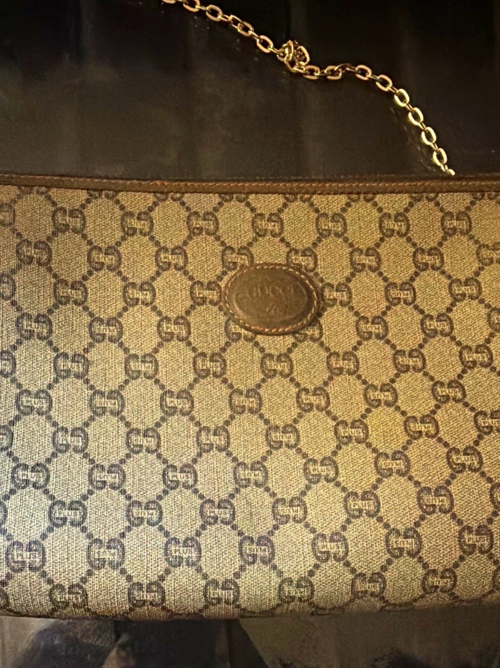 Gucci Vintage Gucci Plus GG Monogram Zip Clutch Vintage Plus GG Monogram Zip